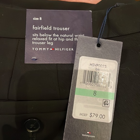 Tommy Hilfiger Fairfield trouser size 8 Black dress pant NWT - Picture 6 of 6